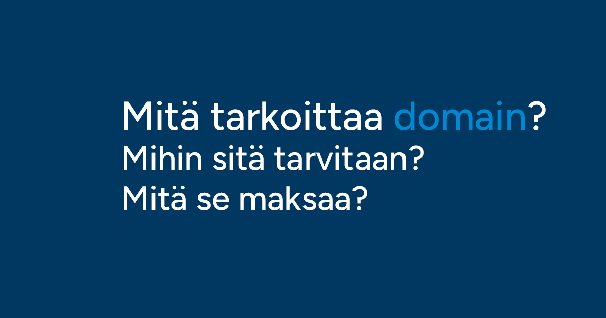 Mikä on domain