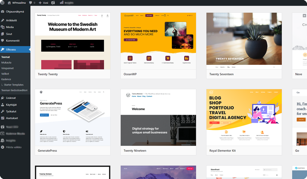 WordPress Ulkoasut